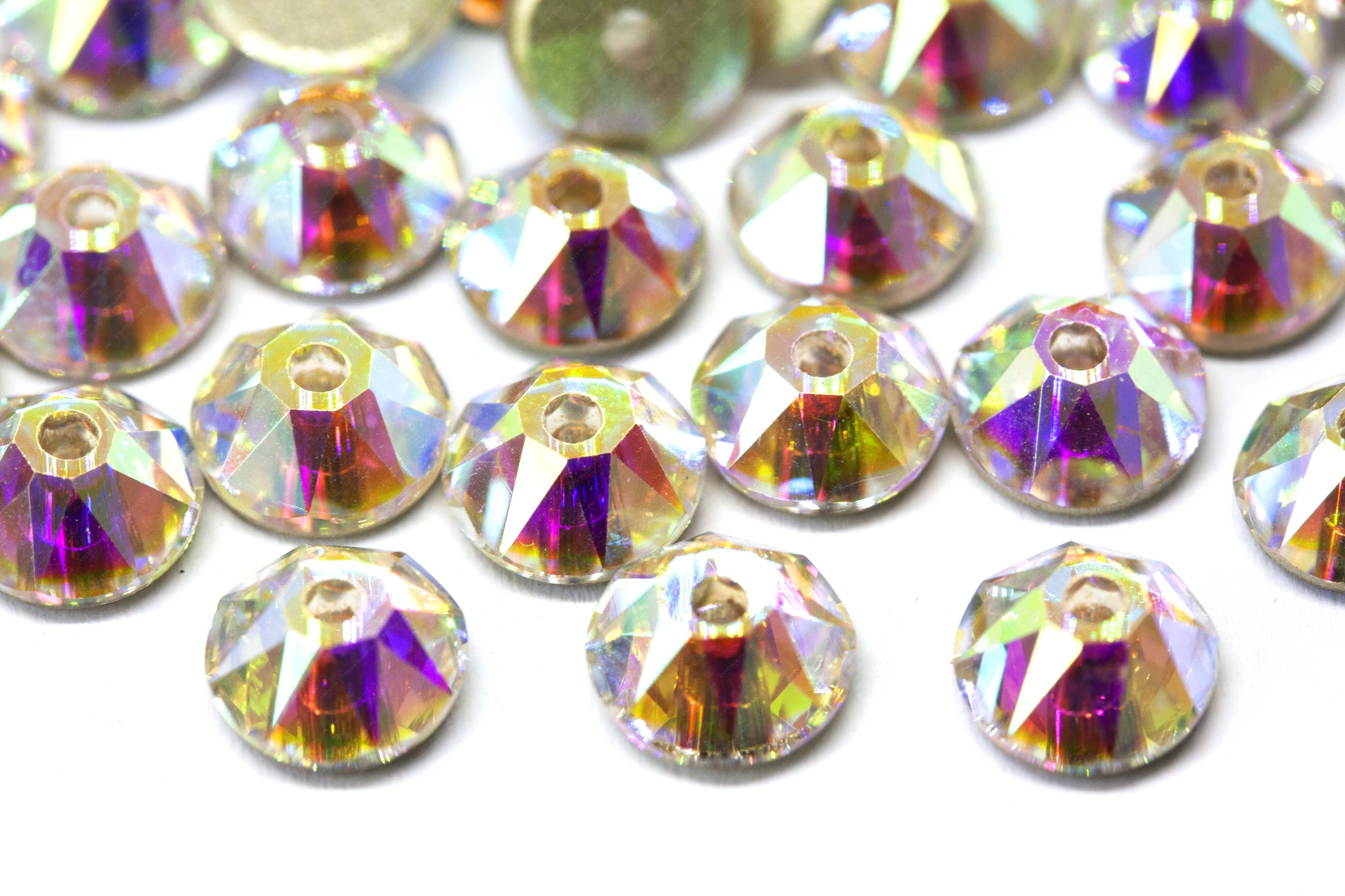 Кришталеві круглі паєтки зірочки Xirius Crystal AB 4,6mm